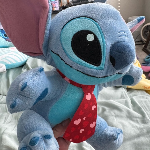 NWT Disney Stitch Plush with Red Heart Tie - Picture 9 of 9